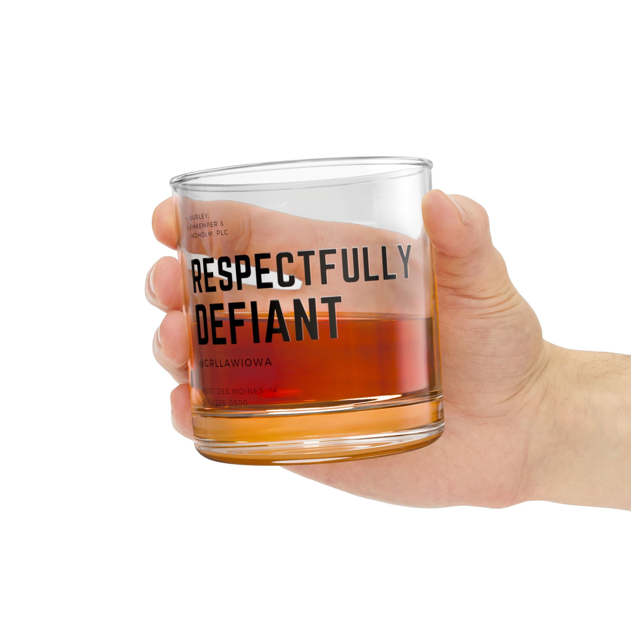 Respectfully Defiant Rocks Glass, 10oz