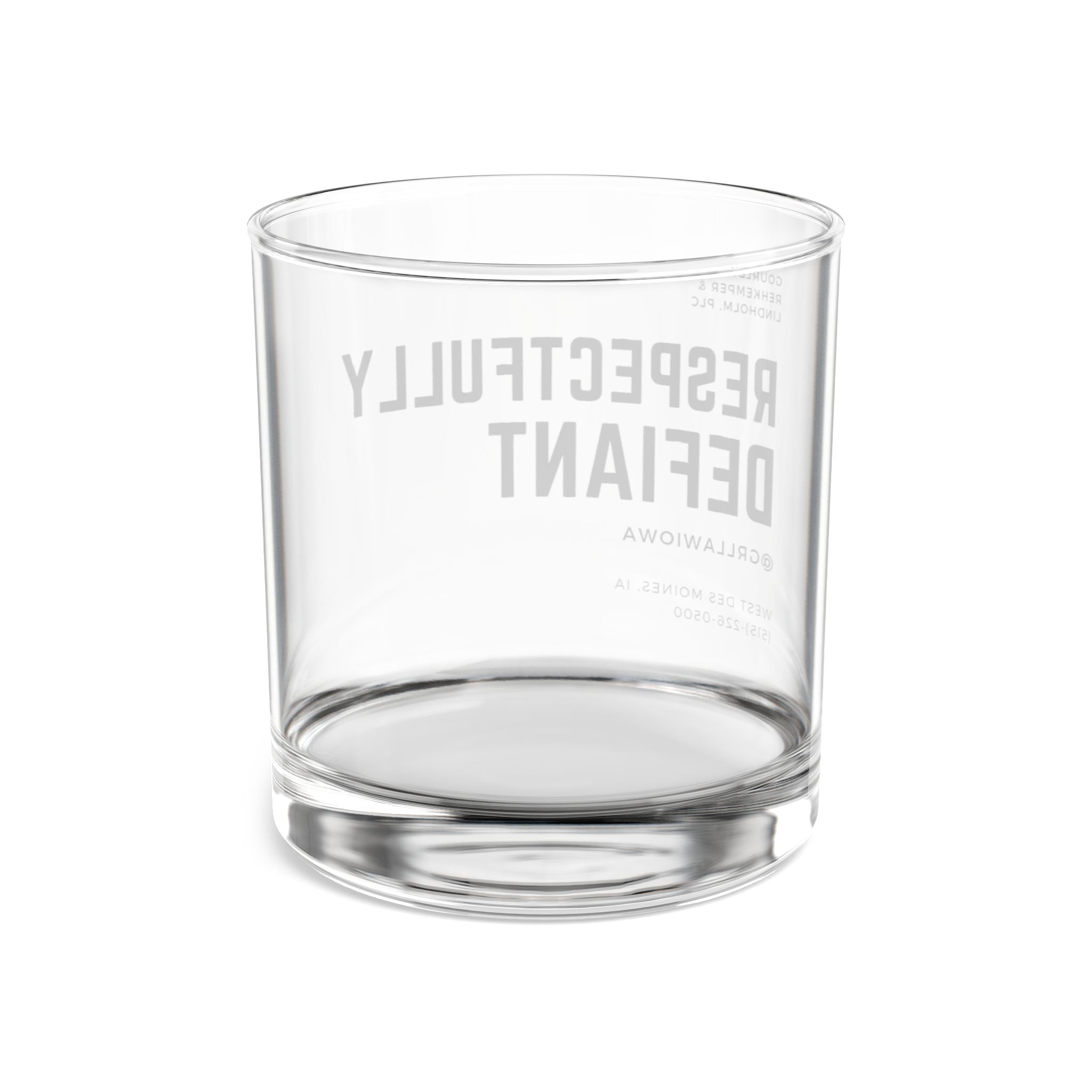 Respectfully Defiant Rocks Glass, 10oz