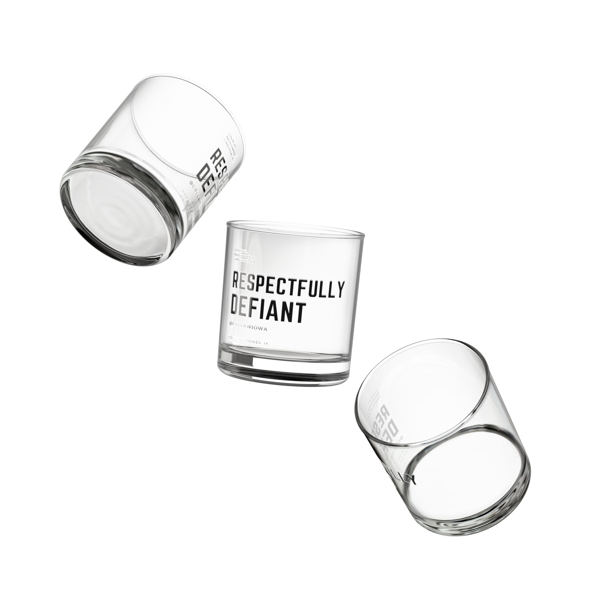 Respectfully Defiant Rocks Glass, 10oz