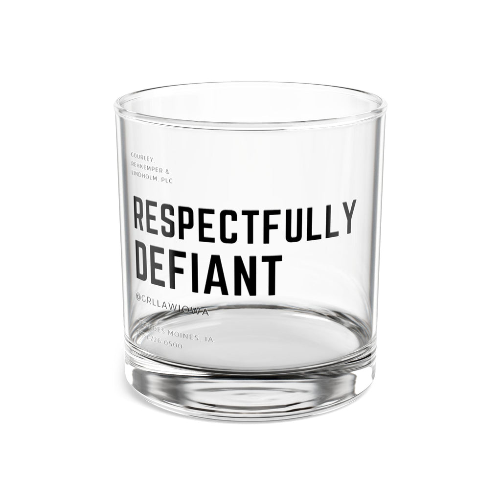 Respectfully Defiant Rocks Glass, 10oz