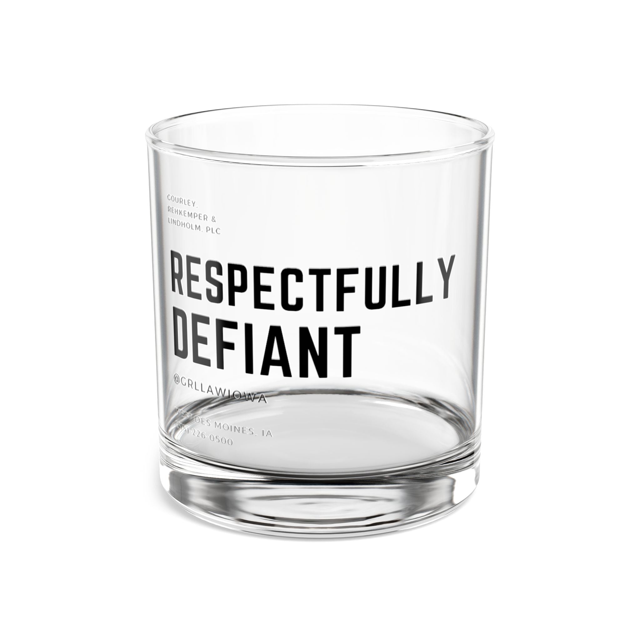Respectfully Defiant Rocks Glass, 10oz