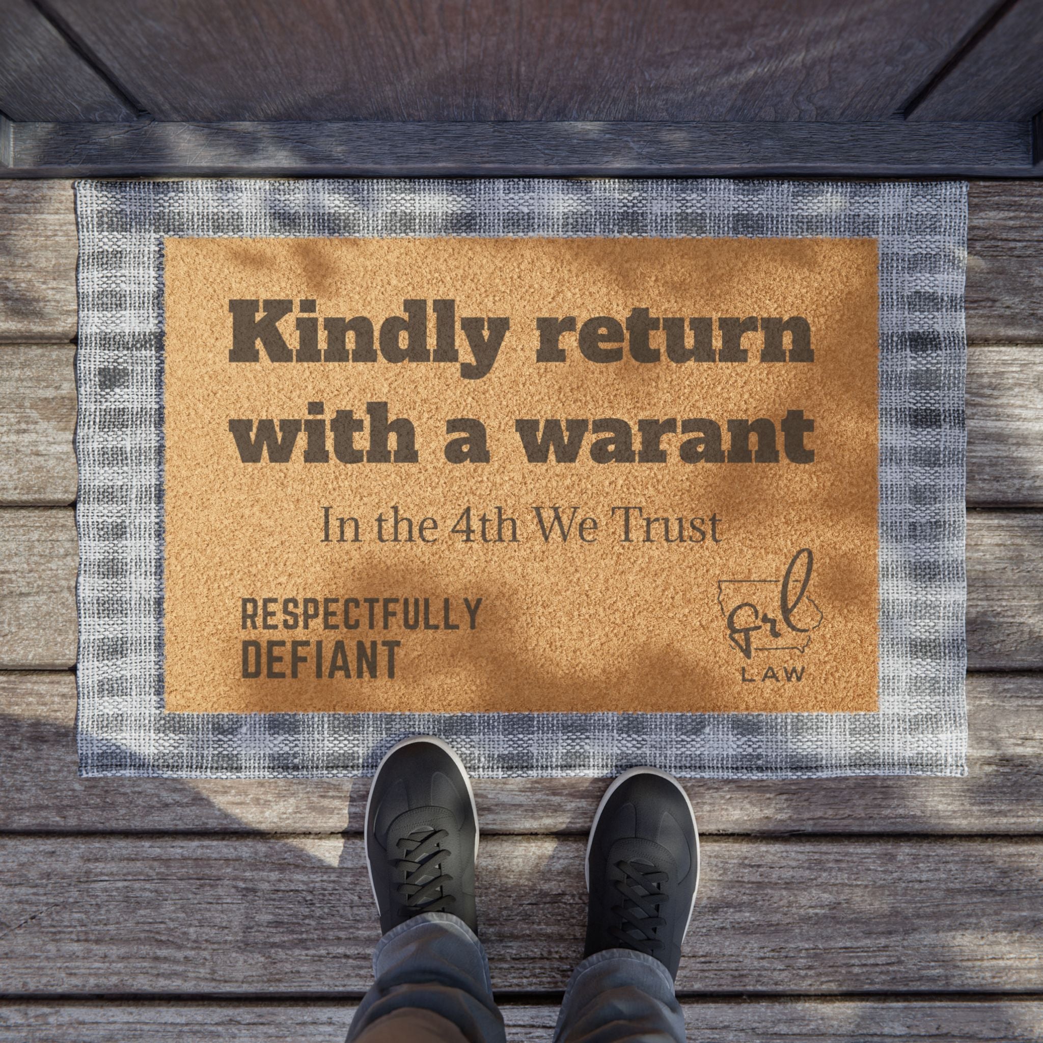 Come Back With A Warrant Doormat
