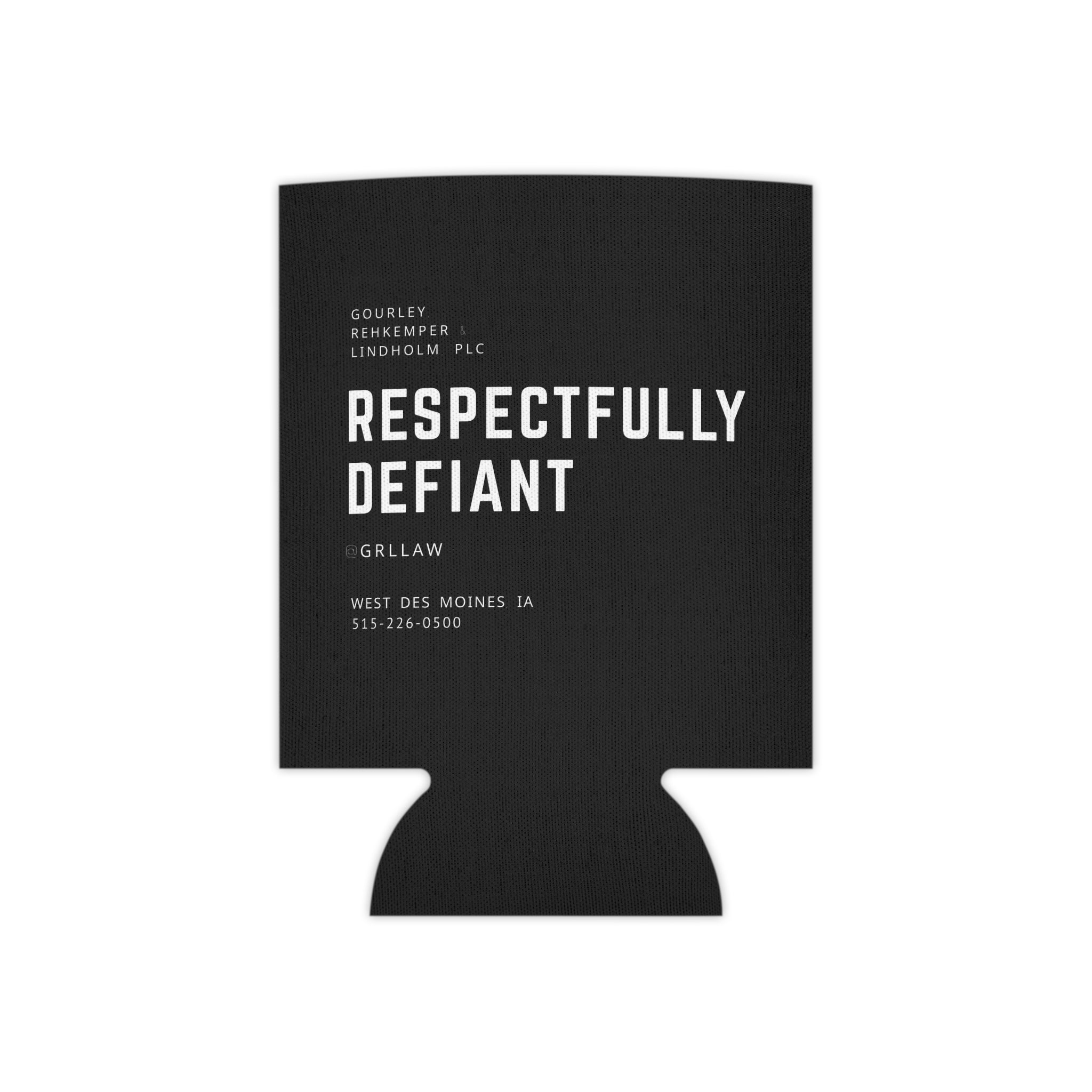 Respectfully Defiant Koozie BLK